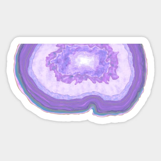 Purple Agate Slice Sticker by caitlinshea24